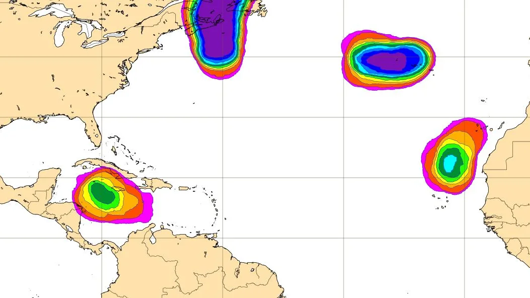 Previsión de la actividad ciclónica tropical el domingo