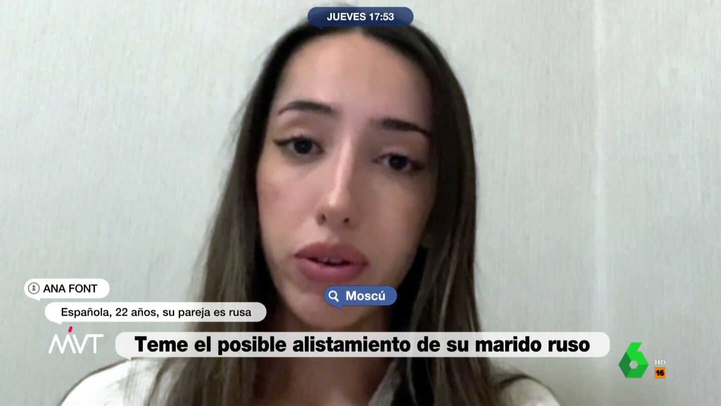 El temor de una joven espa&ntilde;ola por el posible alistamiento de su marido ruso: "&iquest;Tendremos tiempo de salir del pa&iacute;s?"