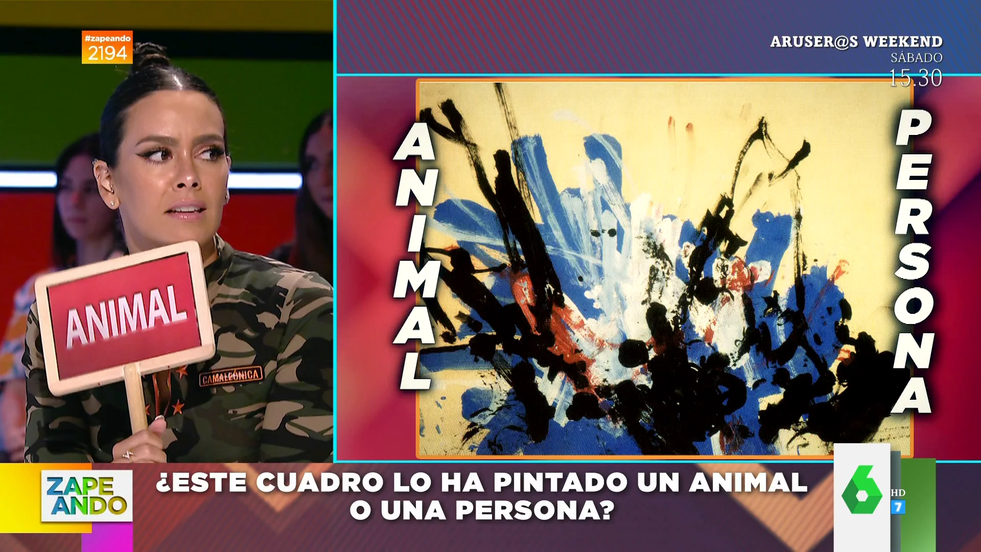 ¿Este cuadro lo ha pintado un animal o una persona?