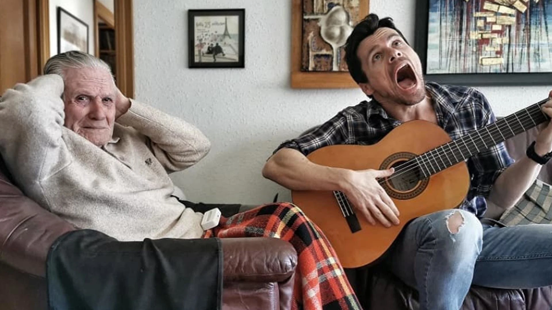 Octavi Pujadres y su padre