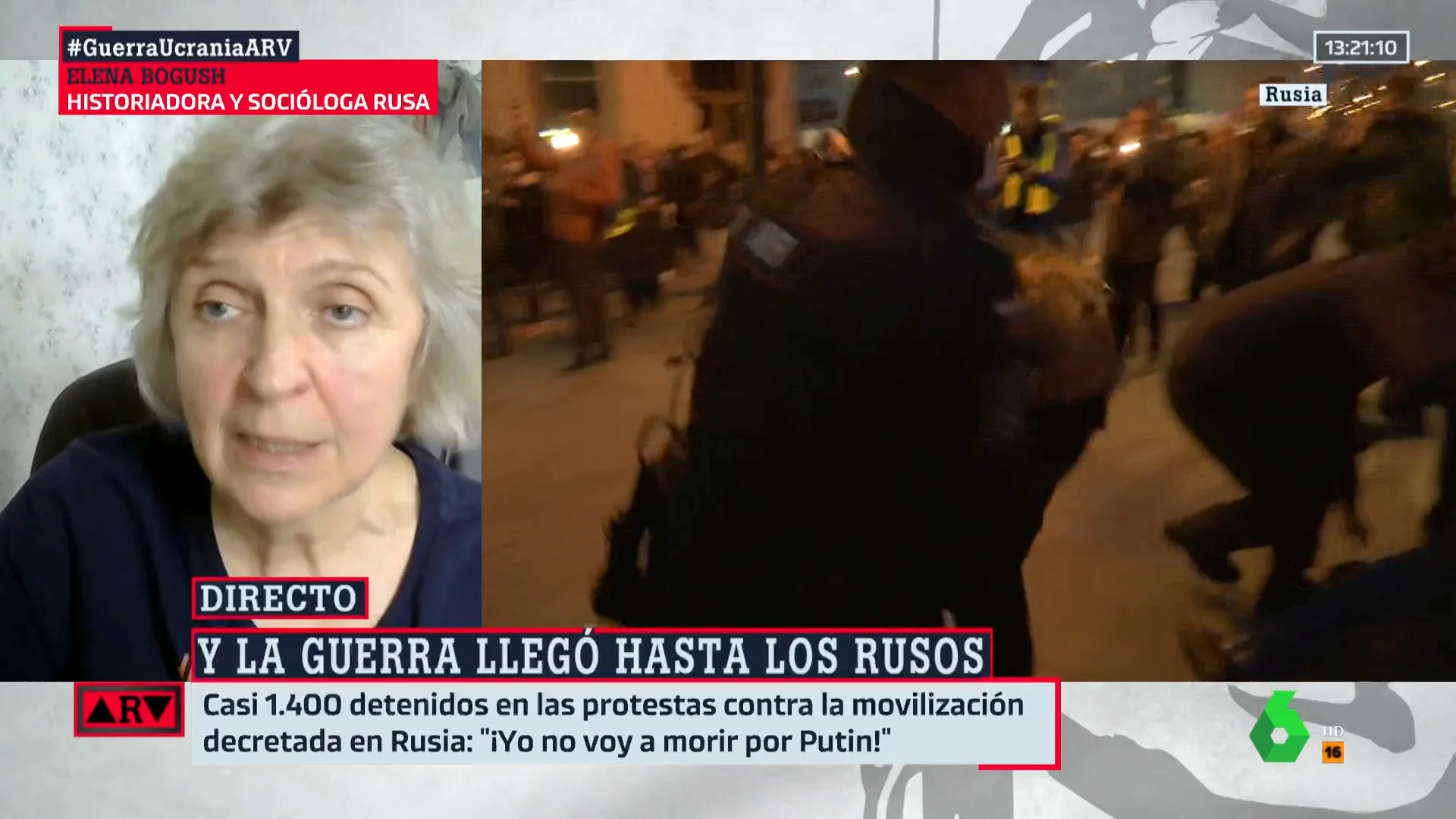 Elena Bogush, ante las protestas en Rusia: "Es una guerra interna, el segundo frente"