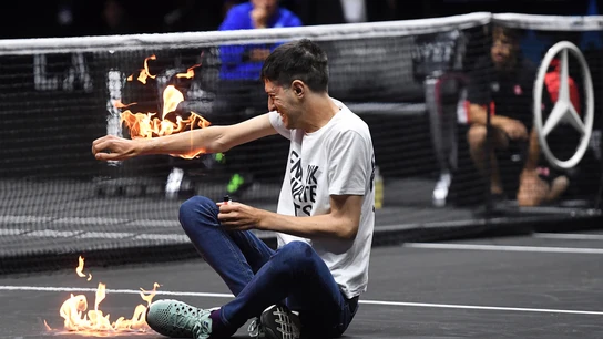 Espontáneo en la Laver Cup Espontáneo en la Laver Cup