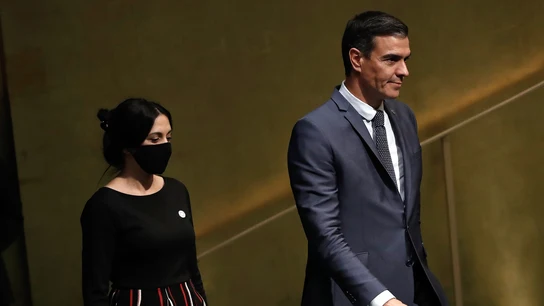 El presidente del Gobierno, Pedro Sánchez, a punto de intervenir ante la Asamblea General de la ONU. El presidente del Gobierno, Pedro Sánchez, a punto de intervenir ante la Asamblea General de la ONU.