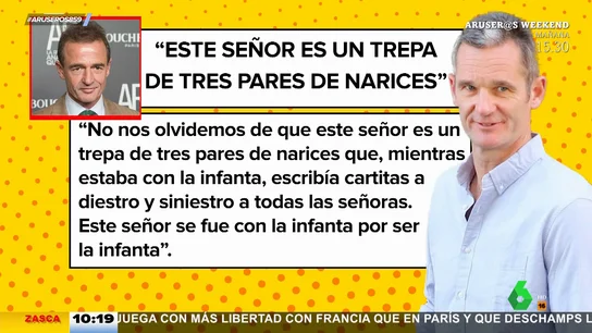 Las polémicas declaraciones de Alessandro Lecquio sobre Iñaki Urdangarín: "Es un trepa de tres pares de narices" Las polémicas declaraciones de Alessandro Lecquio sobre Iñaki Urdangarín: "Es un trepa de tres pares de narices"