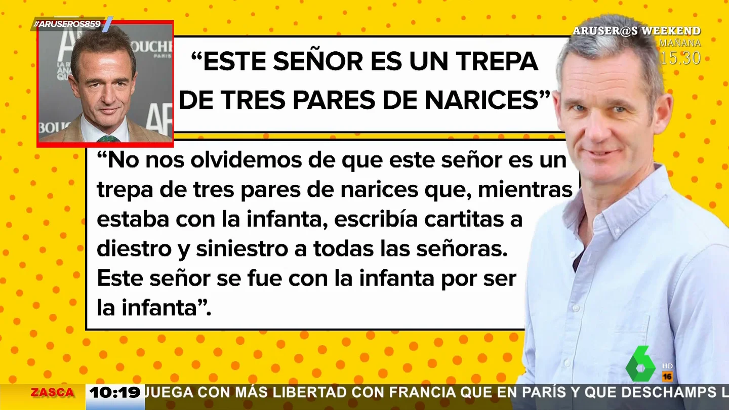 Las polémicas declaraciones de Alessandro Lecquio sobre Iñaki Urdangarín: "Es un trepa de tres pares de narices" Las polémicas declaraciones de Alessandro Lecquio sobre Iñaki Urdangarín: "Es un trepa de tres pares de narices"