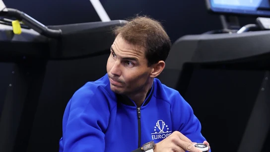 Rafa Nadal antes del partido de la Laver Cup Rafa Nadal antes del partido de la Laver Cup