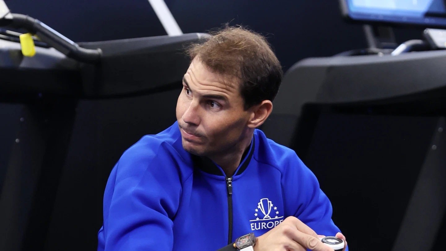 Rafa Nadal antes del partido de la Laver Cup Rafa Nadal antes del partido de la Laver Cup