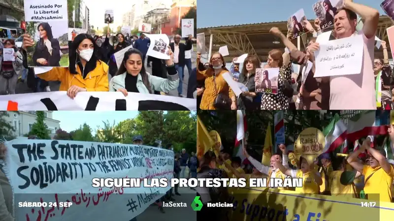 Las iraníes no se rinden: manifestaciones y quema de velos durante la octava jornada de protestas