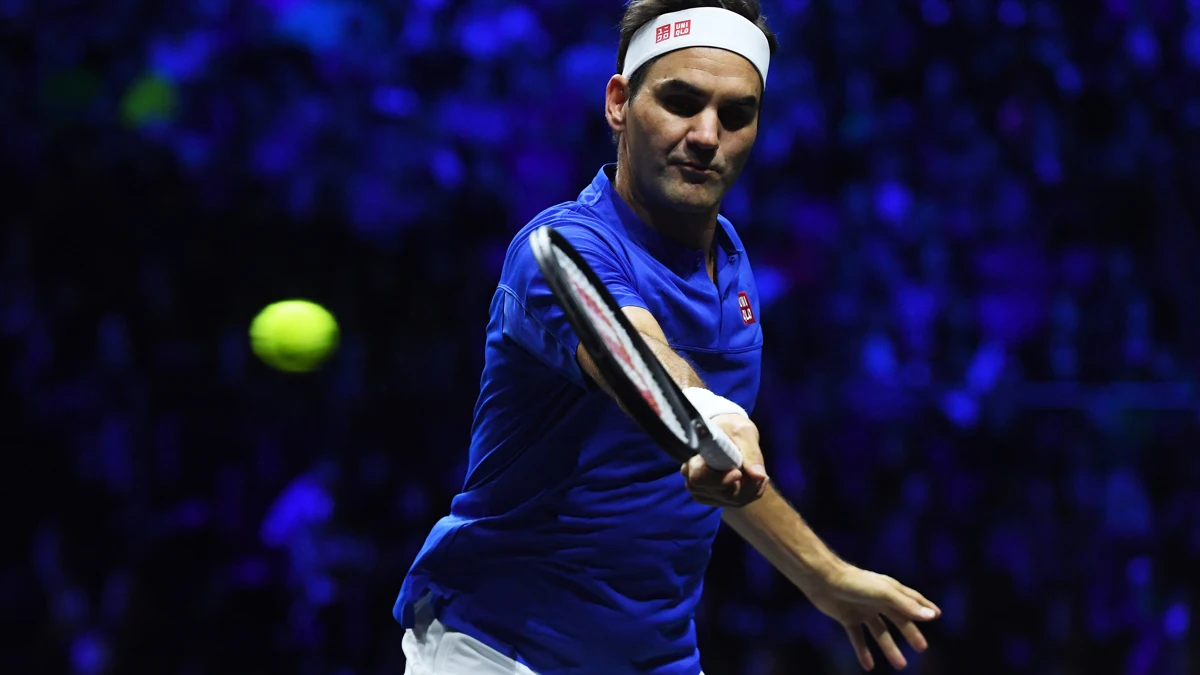 Federer, en un golpe