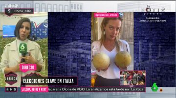 Meloni rompe su silencio en la jornada electoral al posar con dos melones en un vídeo de TikTok 