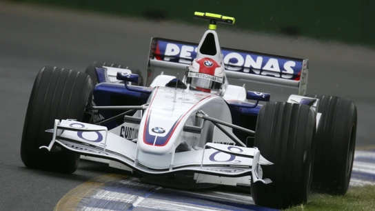 Robert Kubica con el BMW en 2006 Robert Kubica con el BMW en 2006