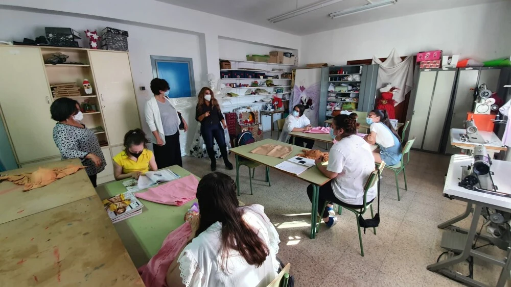 Alumnas de un taller en el Centro de Educación Especial Emerita Augusta