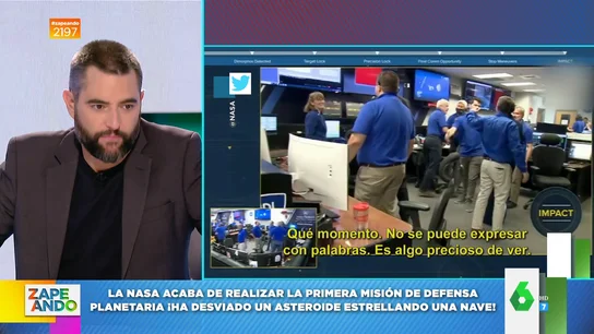La celebración de la NASA cuando impactó la nave DART contra un asteroide para desviar su trayectoria La celebración de la NASA cuando impactó la nave DART contra un asteroide para desviar su trayectoria