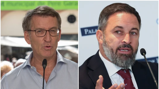 Alberto Núñez Feijóo y Santiago Abascal Alberto Núñez Feijóo y Santiago Abascal