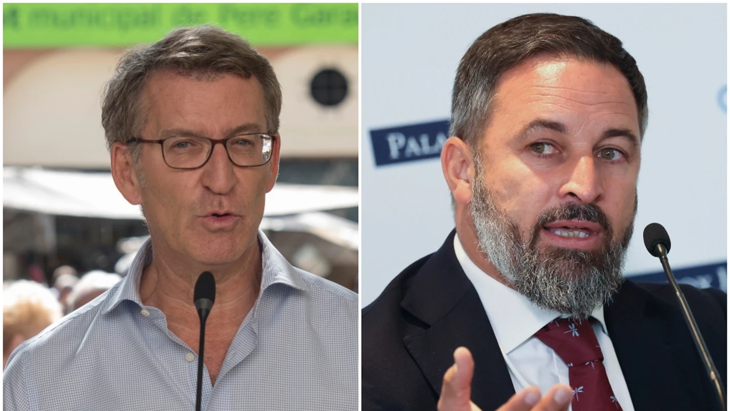 Alberto Núñez Feijóo y Santiago Abascal Alberto Núñez Feijóo y Santiago Abascal