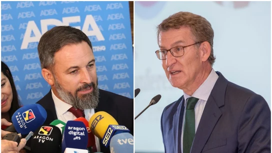 Santiago Abascal y Alberto Núñez Feijóo Santiago Abascal y Alberto Núñez Feijóo