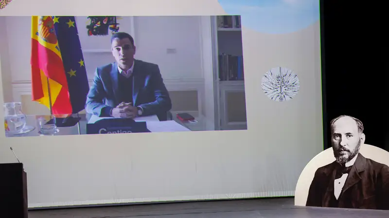 El presidente del Gobierno, Pedro Sánchez interviene por videoconferencia en la presentación del ‘Año de Investigación Santiago Ramón y Cajal’