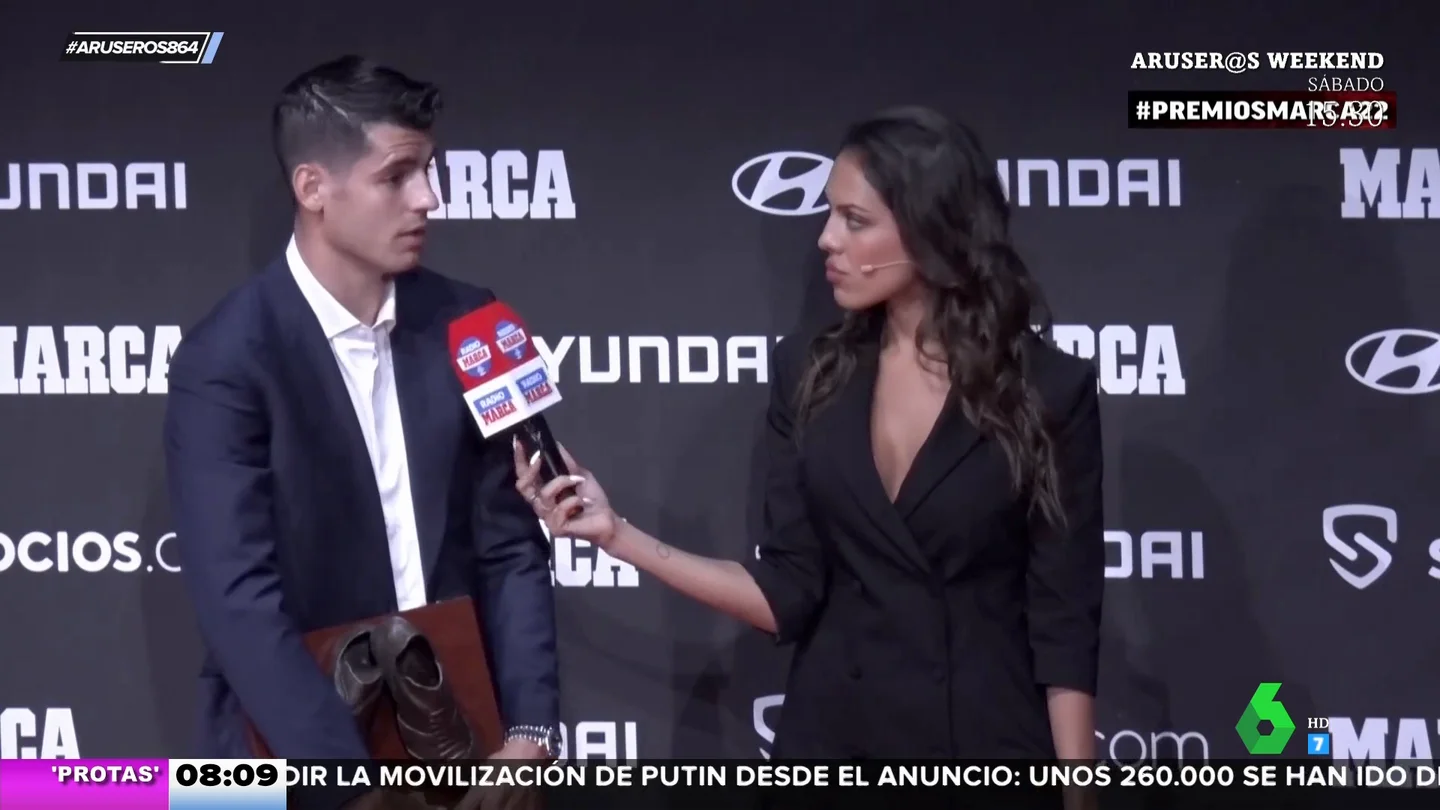 Este es el romántico significado del gesto que Álvaro Morata hace cada vez que marca un gol Este es el romántico significado del gesto que Álvaro Morata hace cada vez que marca un gol