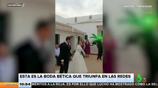 Pasión verdiblanca: los detalles más curiosos de esta singular boda entre dos hinchas del Betis Pasión verdiblanca: los detalles más curiosos de esta singular boda entre dos hinchas del Betis