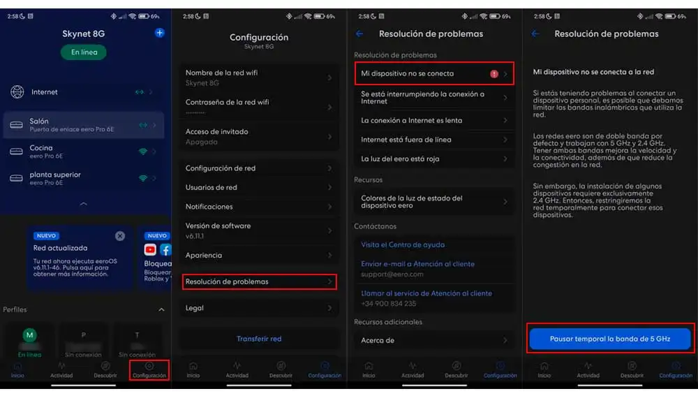 Desactivando el 5G Desactivando el 5G
