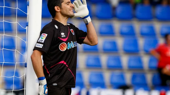 Edu Navarro, en un partido con el Numancia Edu Navarro, en un partido con el Numancia