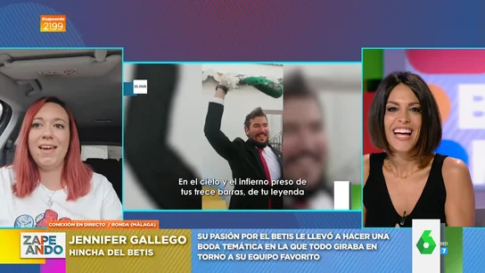 Las locuras de una hincha del Betis por su equipo Las locuras de una hincha del Betis por su equipo