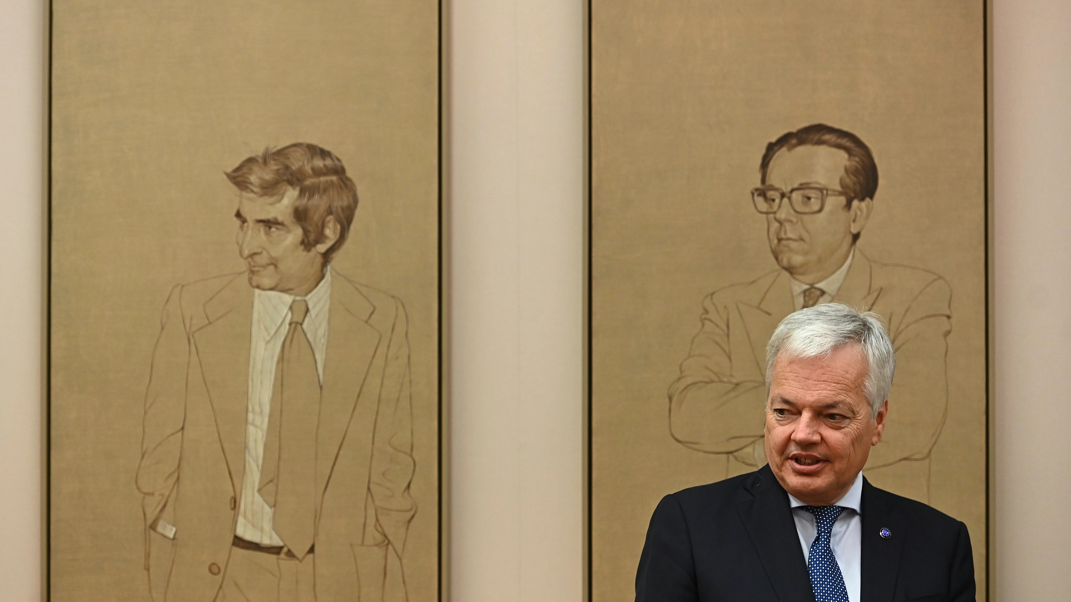 El comisario europeo de Justicia, Didier Reynders, este jueves en el Congreso de los Diputados.