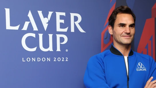 Roger Federer, en la Laver Cup Roger Federer, en la Laver Cup