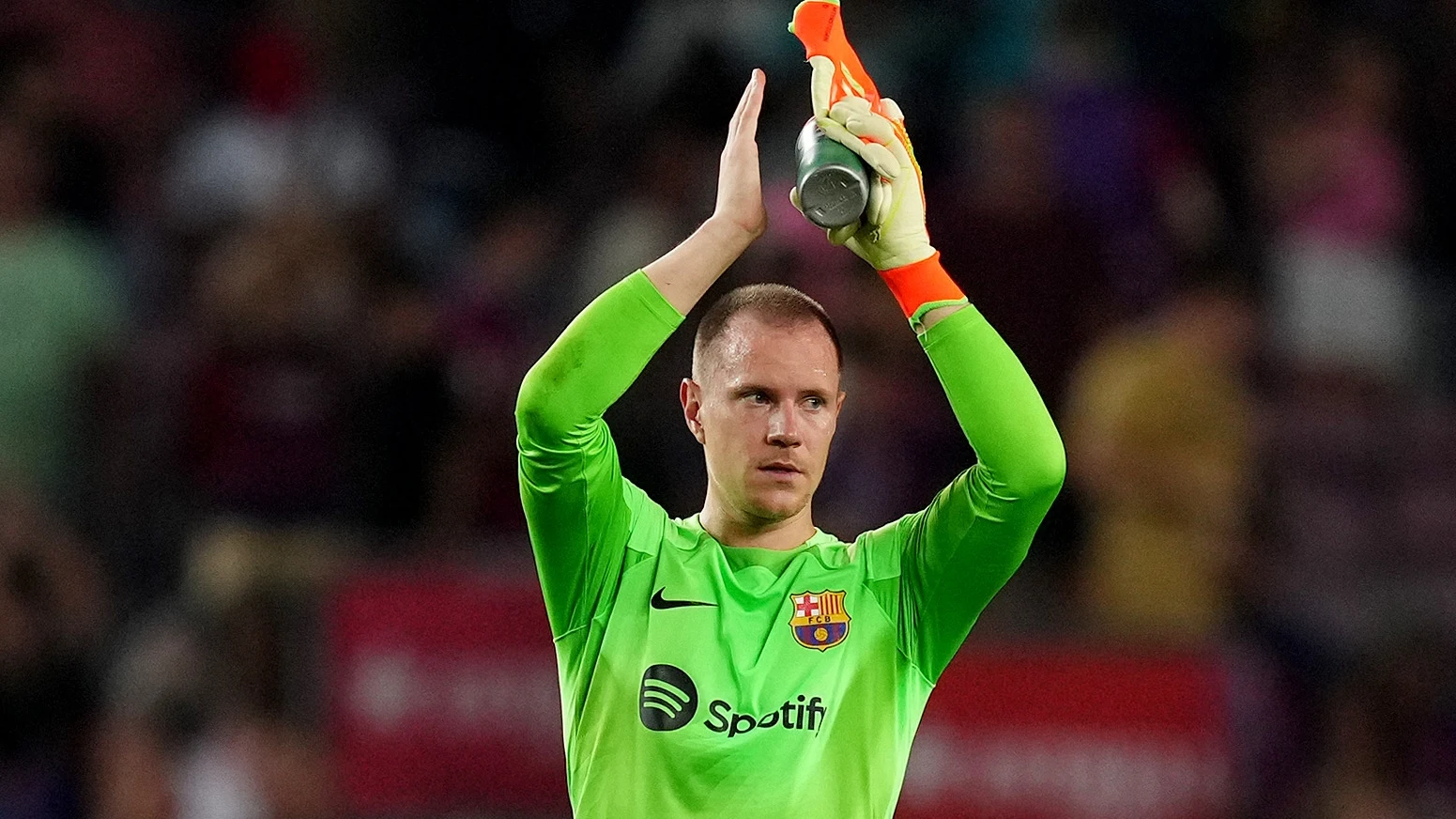 Ter Stegen, en un partido del Barça