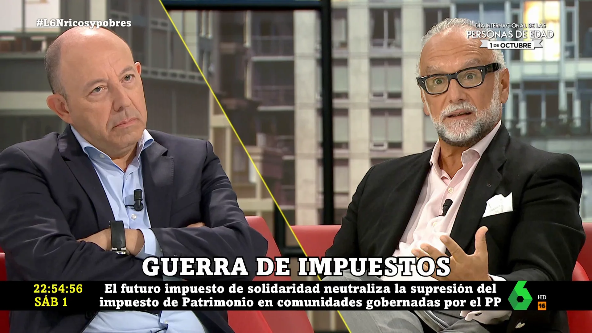 Gonzalo Bernardos y José María O'Kean, en laSexta Noche