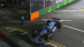 Fernando Alonso, en la escapatoria de Marina Bay