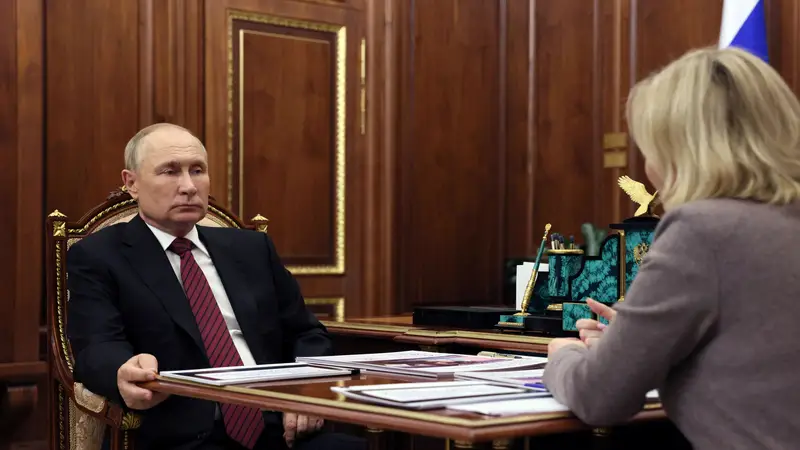 Vladimir Putin, durante una reunión