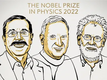 Alain Aspect, John Clauser y Anton Zeilinger Alain Aspect, John Clauser y Anton Zeilinger