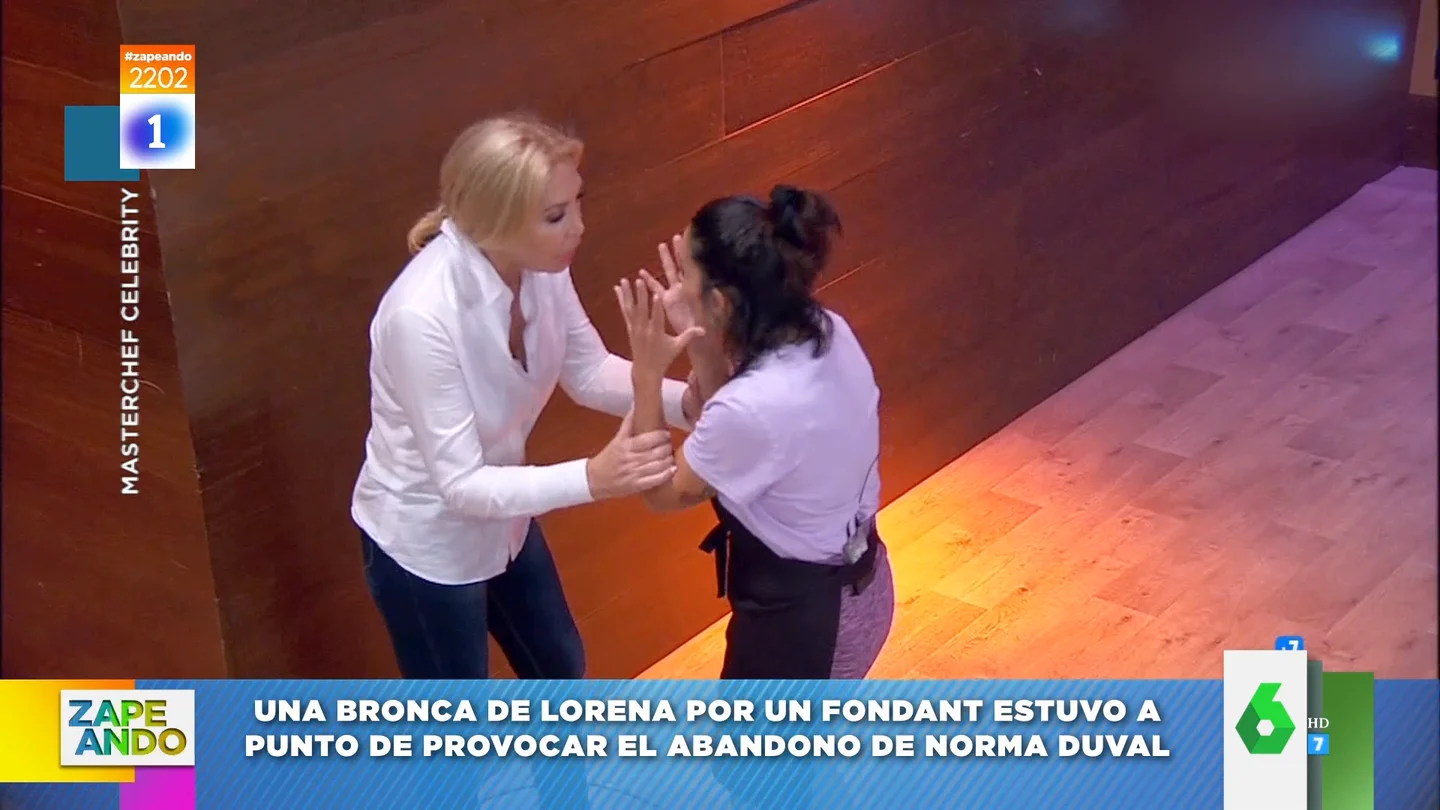 Norma Duval abandona las cocinas de Masterchef tras los gritos de Lorena Castell: "Está fuera de cámaras" Norma Duval abandona las cocinas de Masterchef tras los gritos de Lorena Castell: "Está fuera de cámaras"
