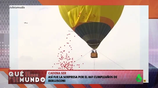Dani Mateo alucina con el regalo de cumpleaños a Berlusconi: "Una celebración a su altura, o al menos a la de su ego" Dani Mateo alucina con el regalo de cumpleaños a Berlusconi: "Una celebración a su altura, o al menos a la de su ego"