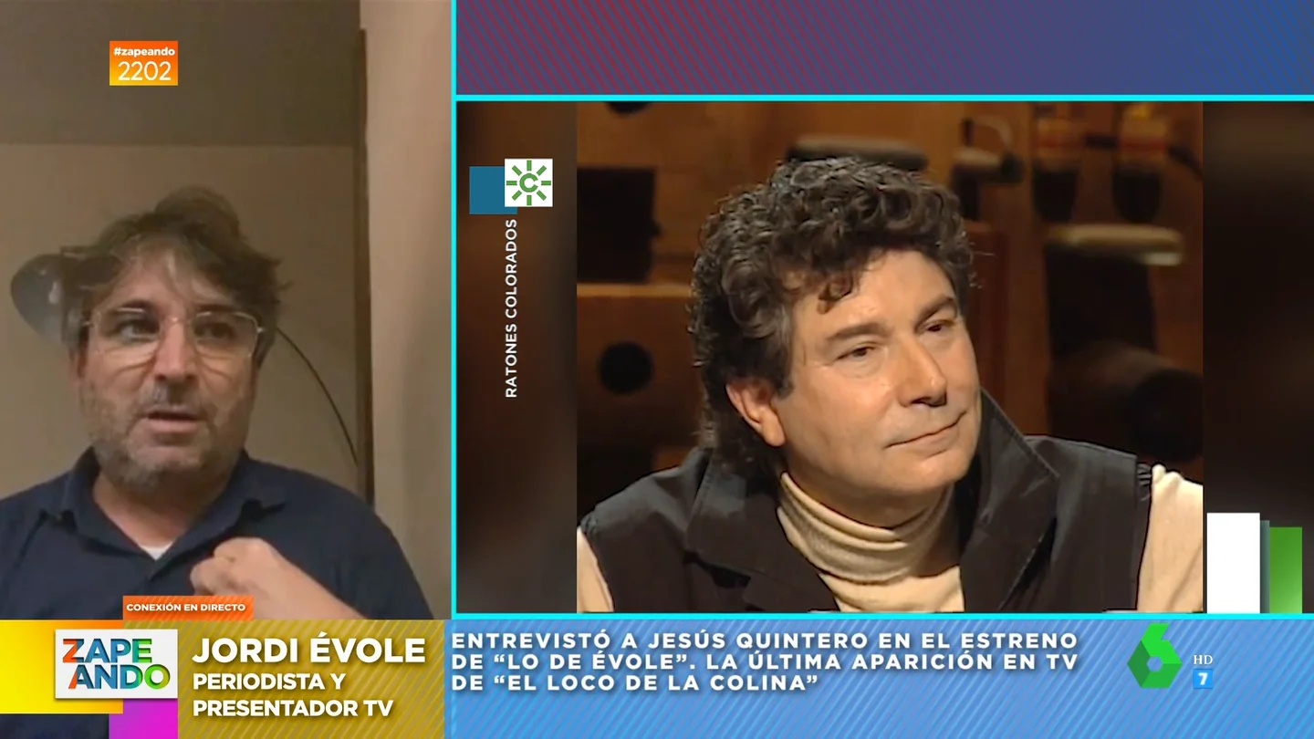 evoleJordi Évole recuerda "la cruda" entrevista de Jesús Quintero a Rafi Escobedo en la cárcel: "Le anuncia que se va a suicidar" Jordi Évole recuerda "la cruda" entrevista de Jesús Quintero a Rafi Escobedo en la cárcel: "Le anuncia que se va a suicidar"