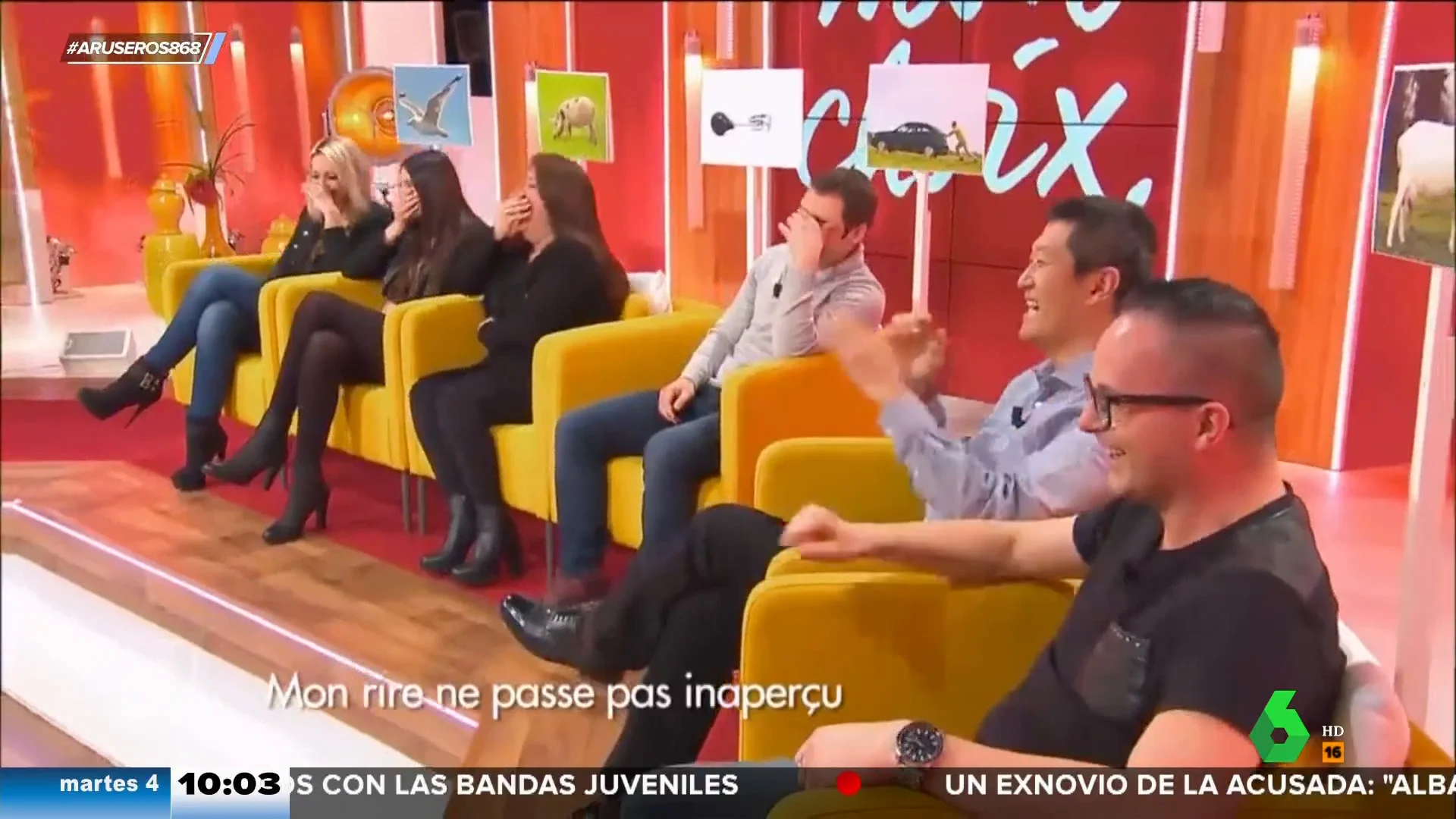 Reúnen en un programa de TV a personas con risa peculiar y este es el desternillante resultado