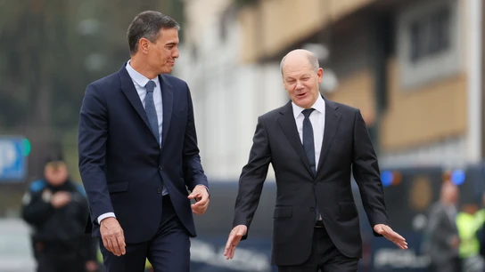 El presidente del Gobierno, Pedro Sánchez, recibe al canciller alemán Olaf Scholz El presidente del Gobierno, Pedro Sánchez, recibe al canciller alemán Olaf Scholz