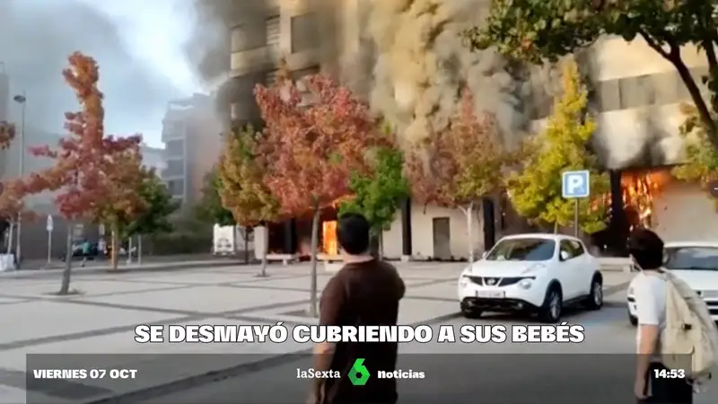 Imagen del incendio en un local comercial en Alcorcón