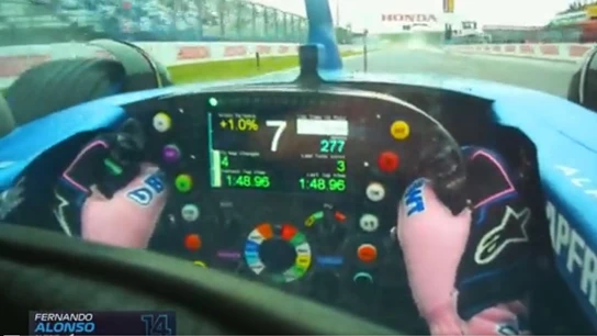 'Onboard' de Fernando Alonso en Suzuka durante el GP de Japón 'Onboard' de Fernando Alonso en Suzuka durante el GP de Japón