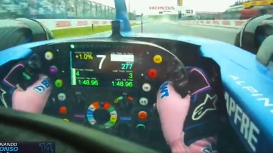 'Onboard' de Fernando Alonso en Suzuka durante el GP de Japón 