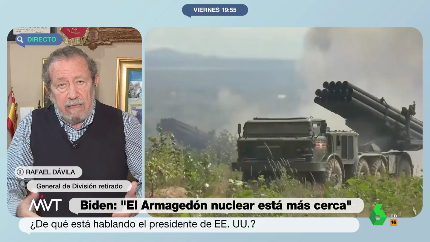 El pronóstico del general Dávila sobre la alerta nuclear tras las palabras de Biden: "Habrá que esperar al invierno" El pronóstico del general Dávila sobre la alerta nuclear tras las palabras de Biden: "Habrá que esperar al invierno"