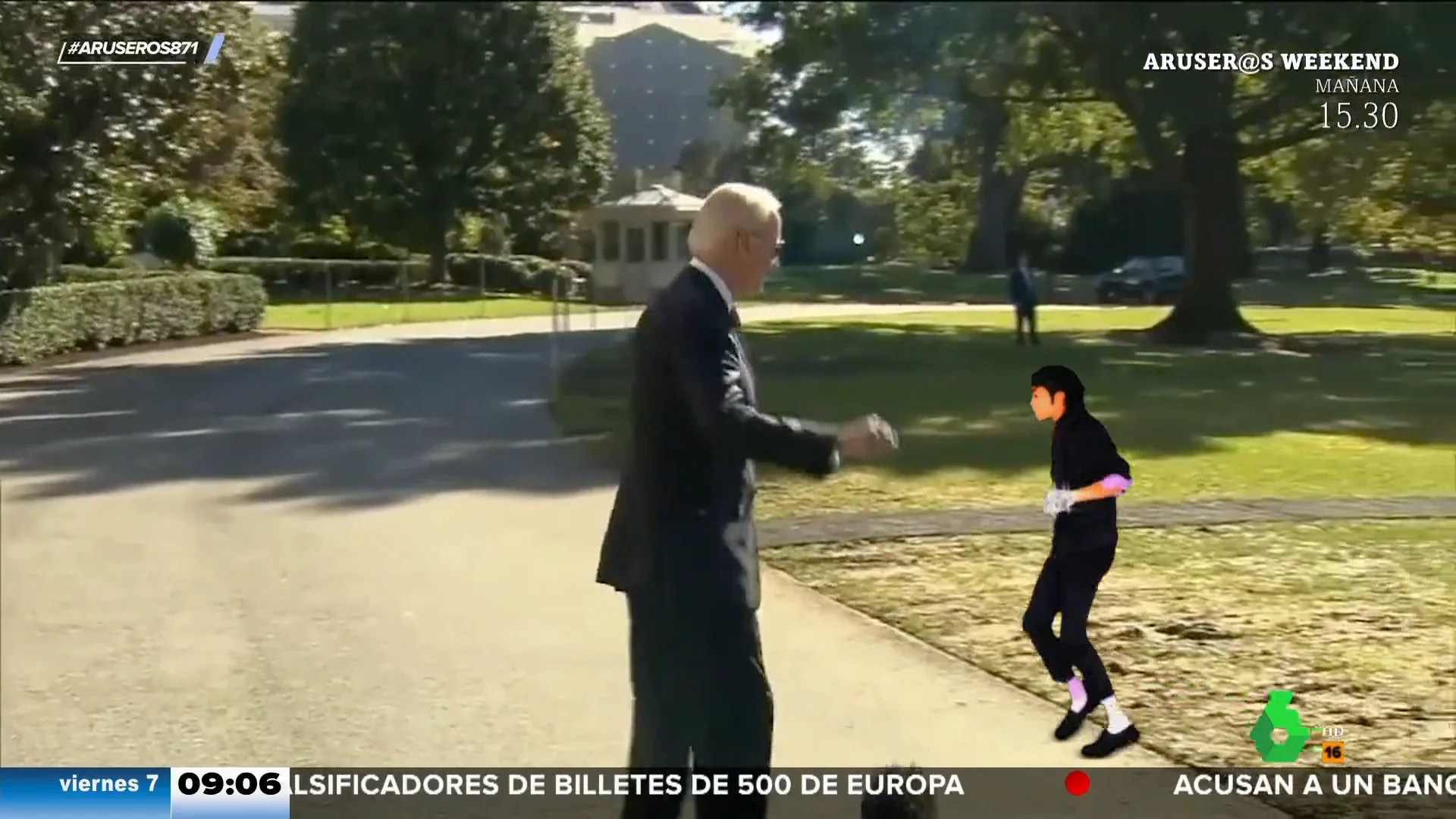 Joe Biden se despide de la prensa con "un 'moonwalk'"