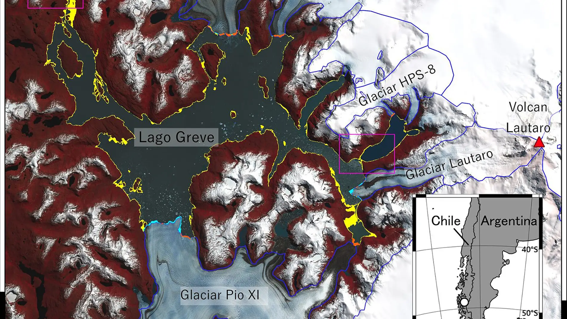 Los satelites GRACE captaron el vaciado masivo de un lago proglacial en la Patagonia chilena