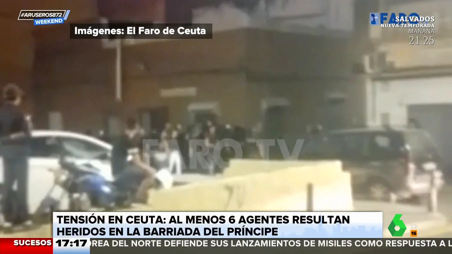 A pedradas contra la Policía: seis agentes resultan heridos en la barriada ceutí del Príncipe