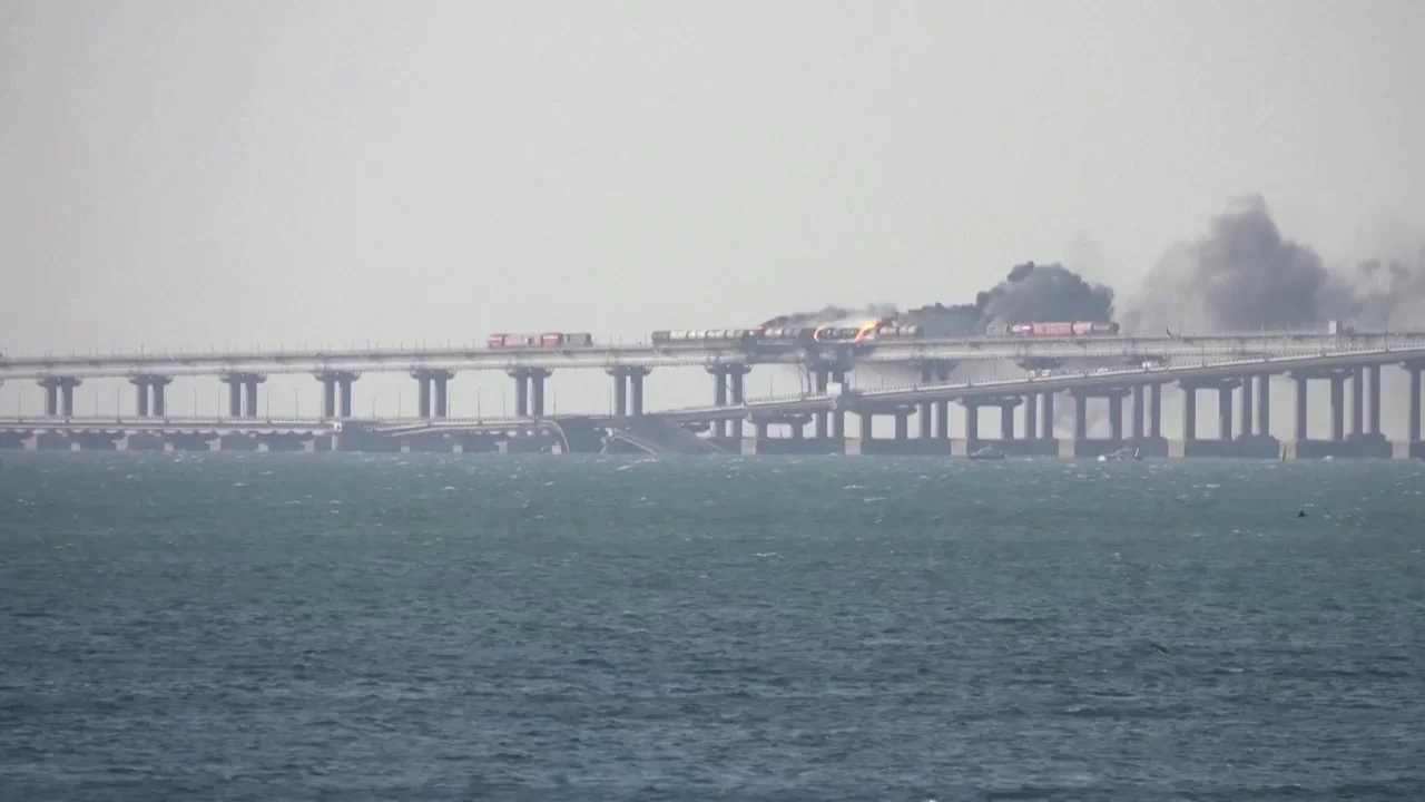 Explosión en el puente de Crimea