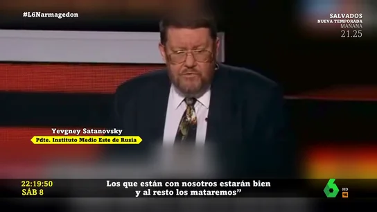 "Quienes estén con nosotros estarán bien, al resto los mataremos": el duro discurso de un experto en la televisión rusa "Quienes estén con nosotros estarán bien, al resto los mataremos": el duro discurso de un experto en la televisión rusa