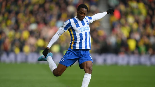 Enock Mwepu, en un partido de la Premier con el Brighton Enock Mwepu, en un partido de la Premier con el Brighton