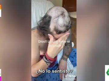 El corte de pelo viral de un padre que le hacen sus hijos mientras duerme la mona