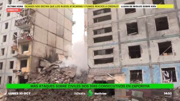Un nuevo ataque en Zaporiyia derrumba un edificio residencial: aún se busca a 10 personas bajo los escombros